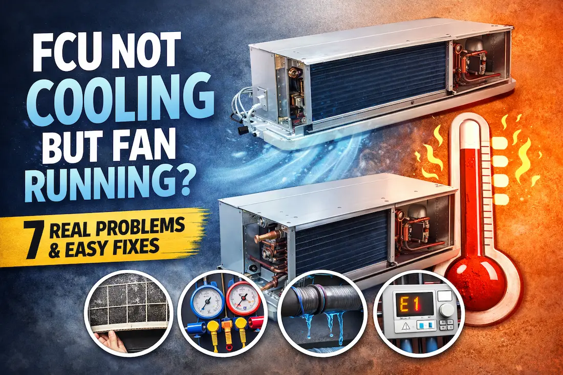 FCU/Fan coil unit not cooling but fan running troubleshooting guide